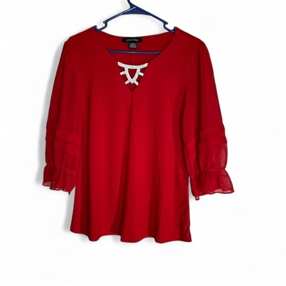 Ademe & may Women's Red Blouse